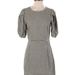 Elegant Black and White Systemacation Checkered Dress
